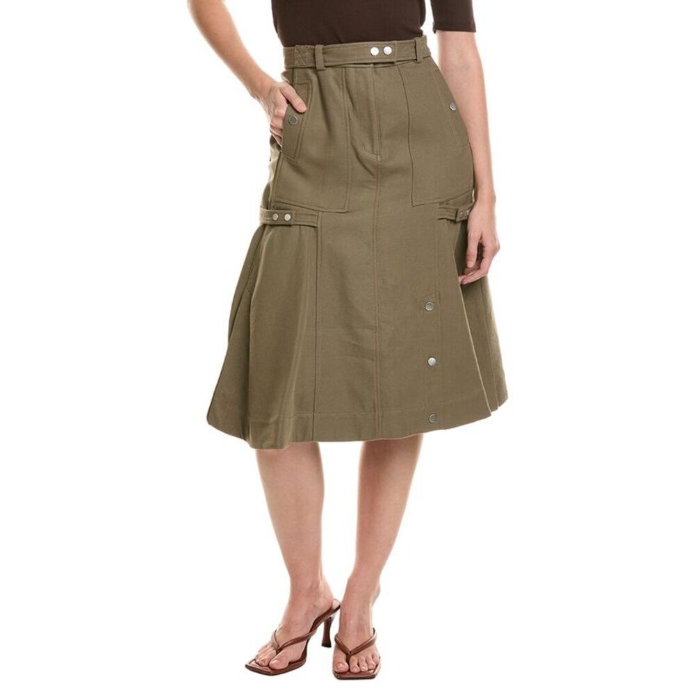 3.1 Phillip Lim Womens Wool-Blend Utility Godet Skirt